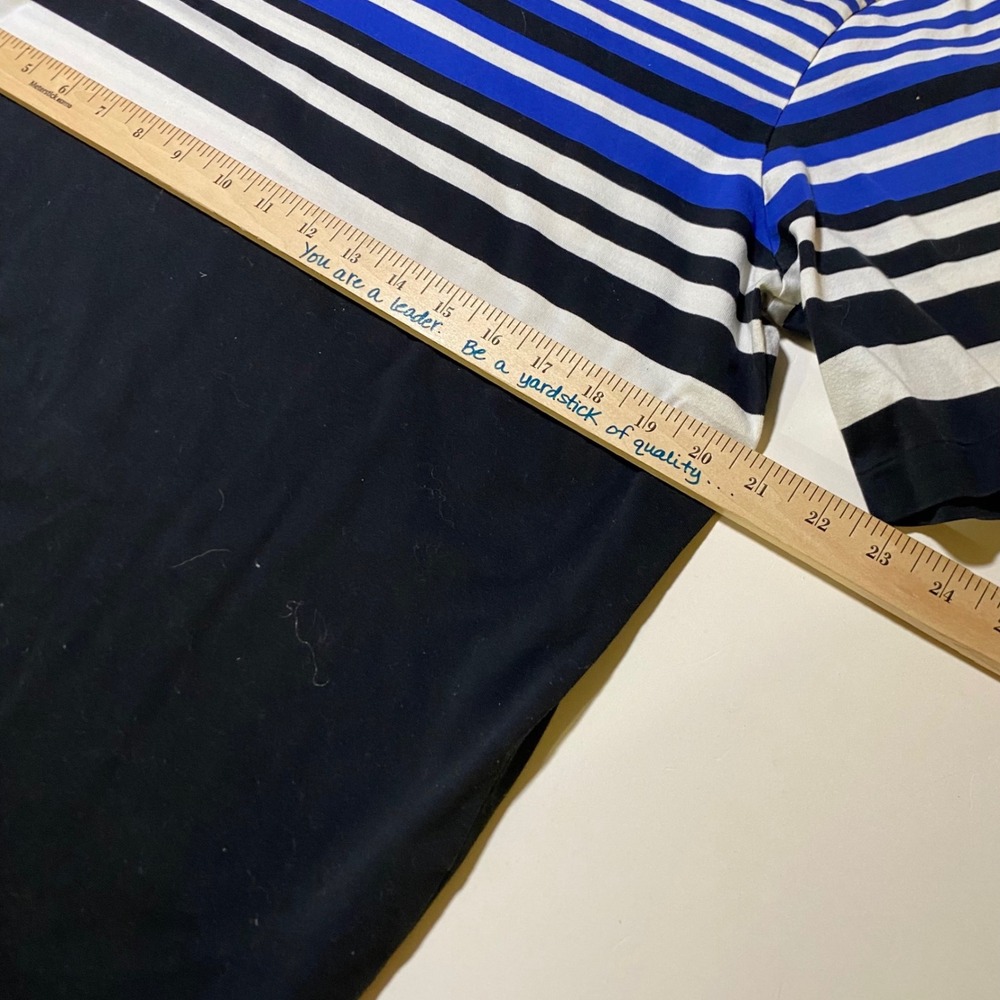 Polo Golf Ralph Lauren Mens Blue White Striped Pima Cotton Athletic Fit Polo M - Picture 3 of 6